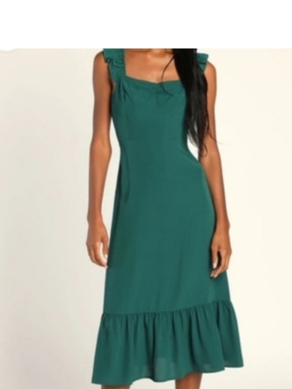 Lulus Elegant Green Sleeveless Dress (M) NWT